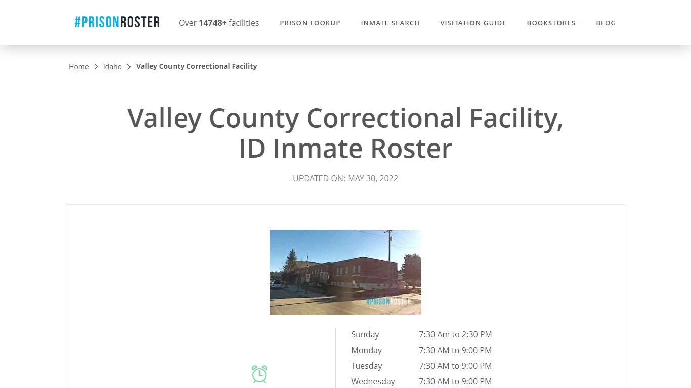 Valley County Correctional Facility, ID Inmate Roster